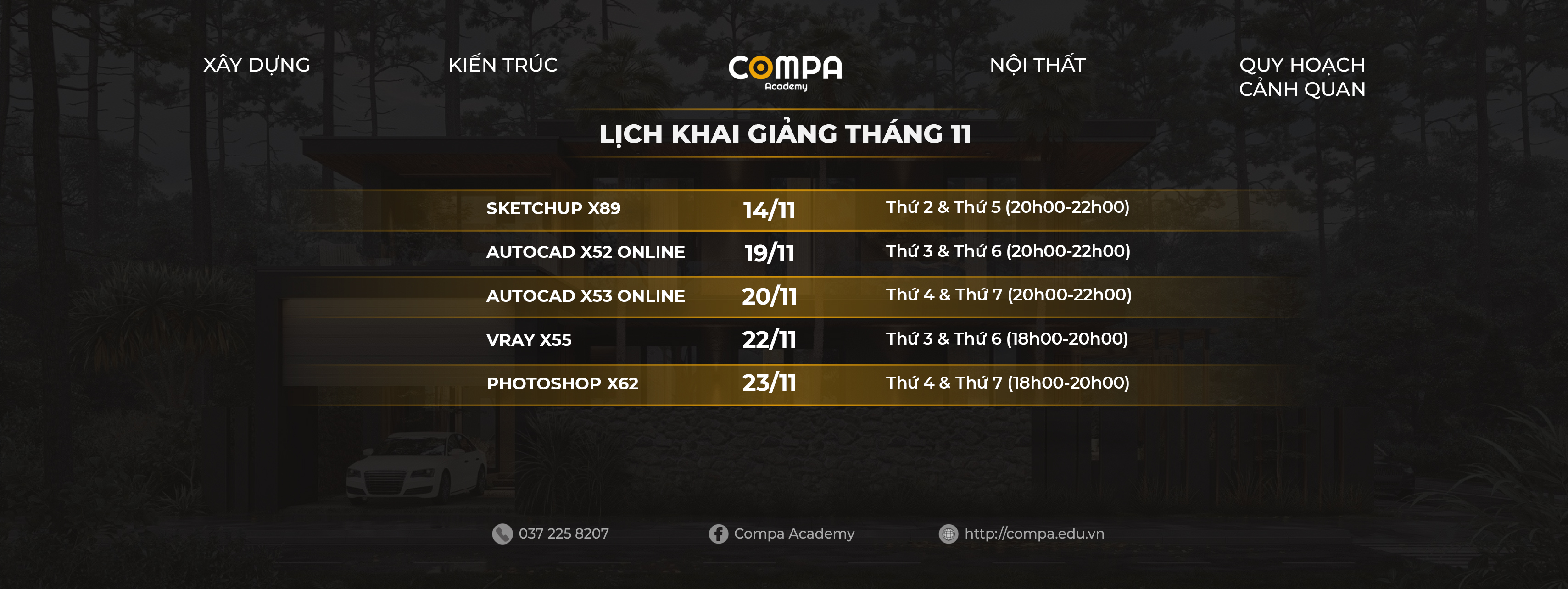 LỊCH HỌC THÁNG 11