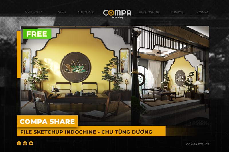 COMPA ACADEMY SHARE  INDOCHINE - SKETCHUP - CHU TÙNG DƯƠNG 